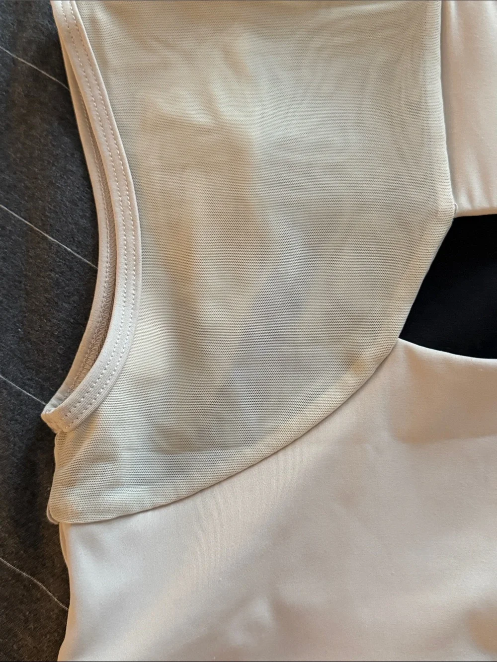 FORME Revive Bra Cream Crop Tank Top with Built-In Support